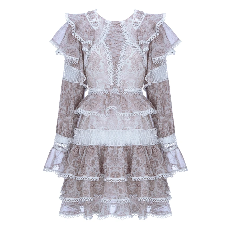 INDRESSME женское сексуальное кружевное мини-платье А-силуэта с круглым вырезом и