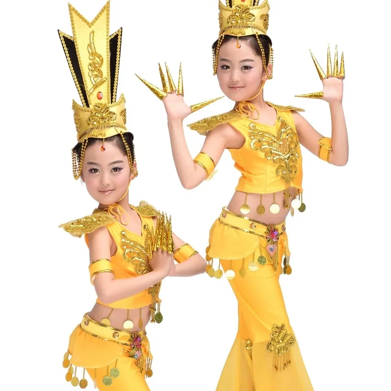 Танцевальная одежда гуаньинь костюм для классических танцев детский