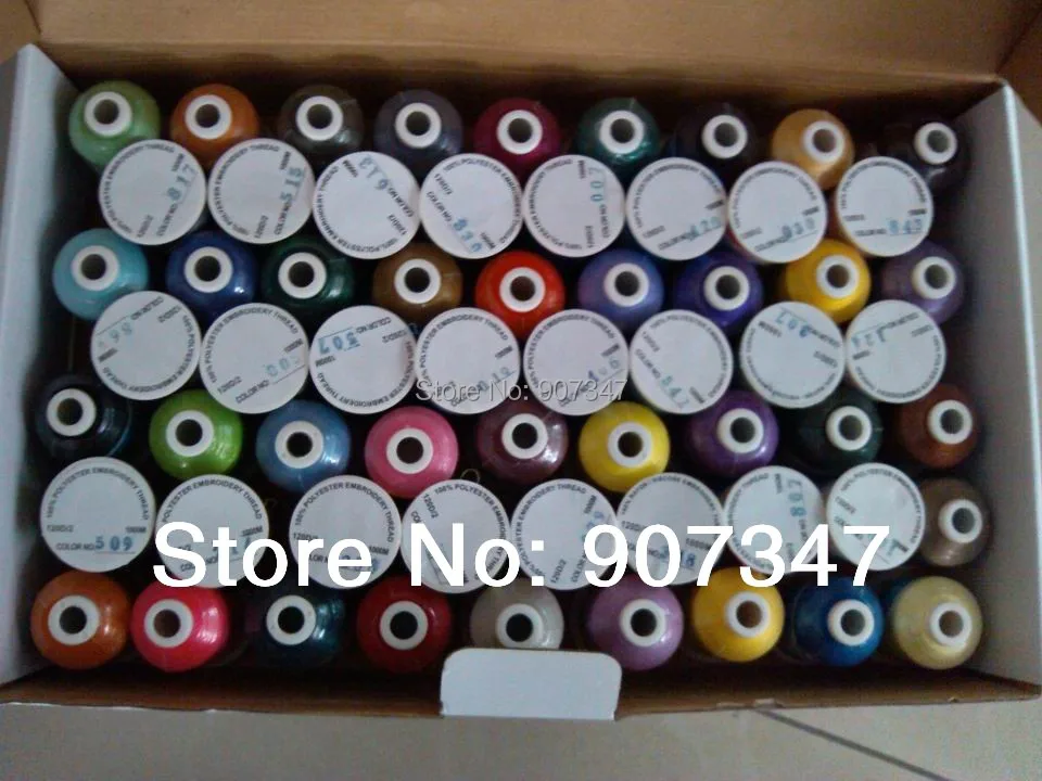 Набор подарочных нитей 63 разных цвета Brother швейная нить для швейной машинки + 4