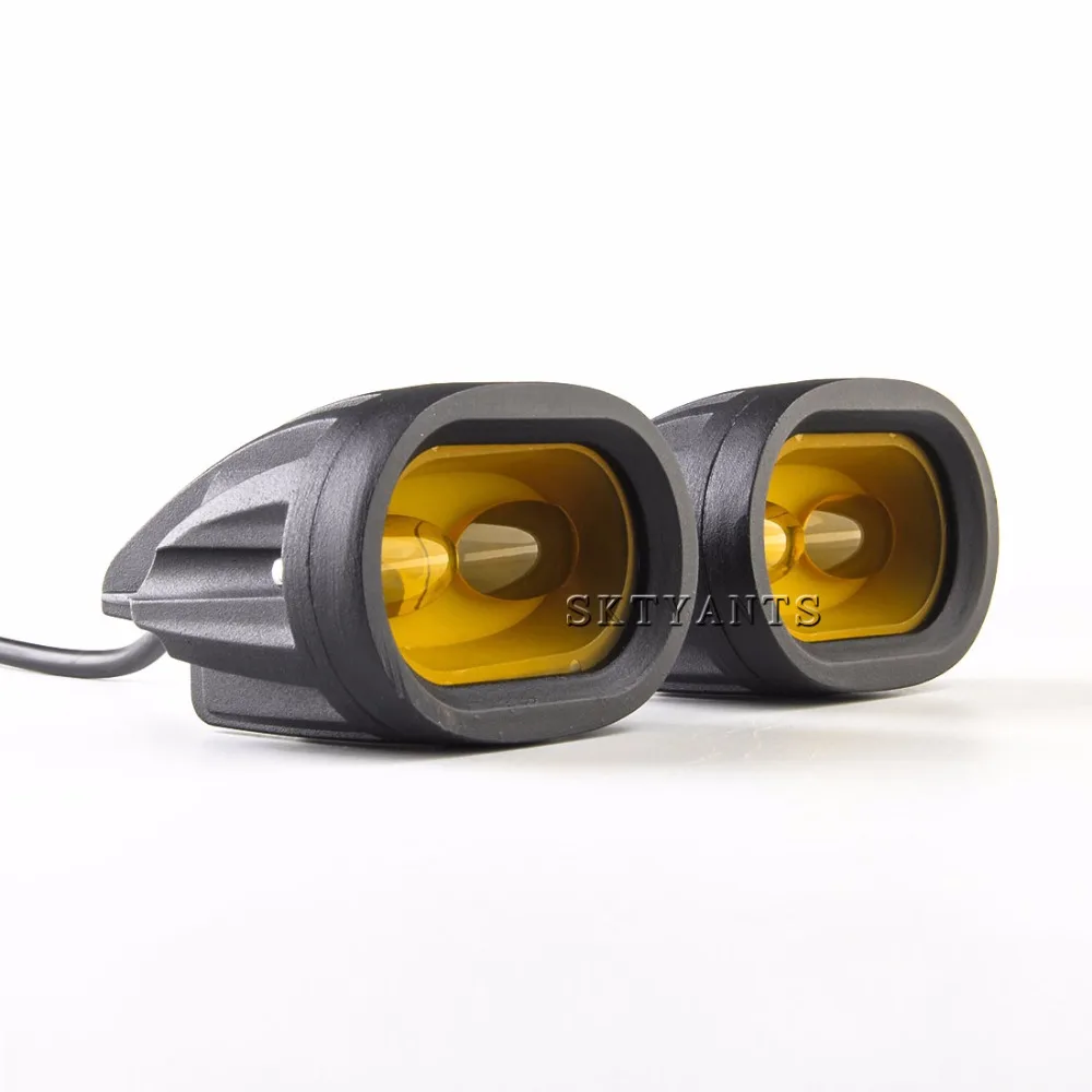 Белый/желтый цвета 20W Светодиодный рабочий светильник 6D универсальный мотоцикл