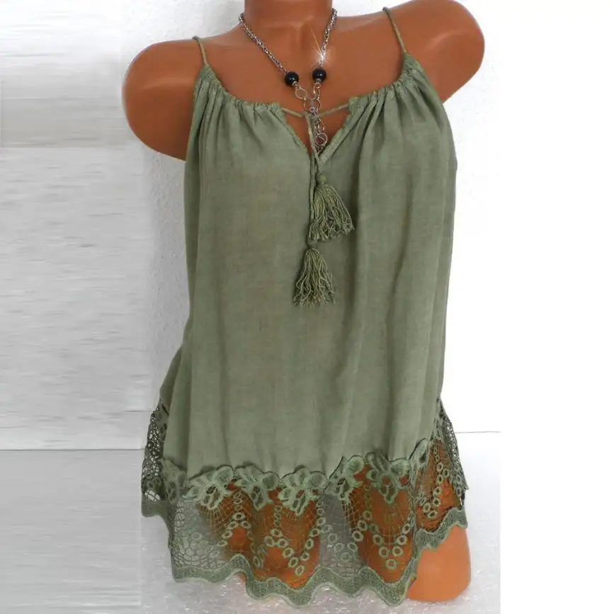 Женские летние топы и блузки белые рубашки с кружевом большие размеры 5XL Cami harajuku