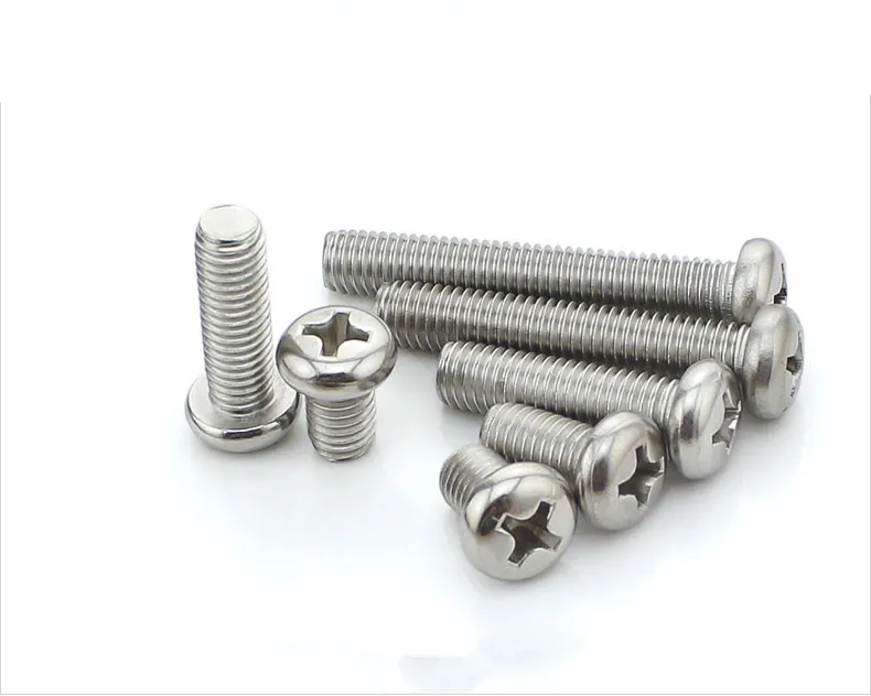 M2X3mm 60mm 304 нержавеющая сталь круглая головка Phillips Винты M2 винт металлические