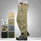 Брюки-карго мужские с карманами, легкие тактические штаны в стиле милитари, армейские Джоггеры в стиле милитари, хлопковые штаны, весна-осень