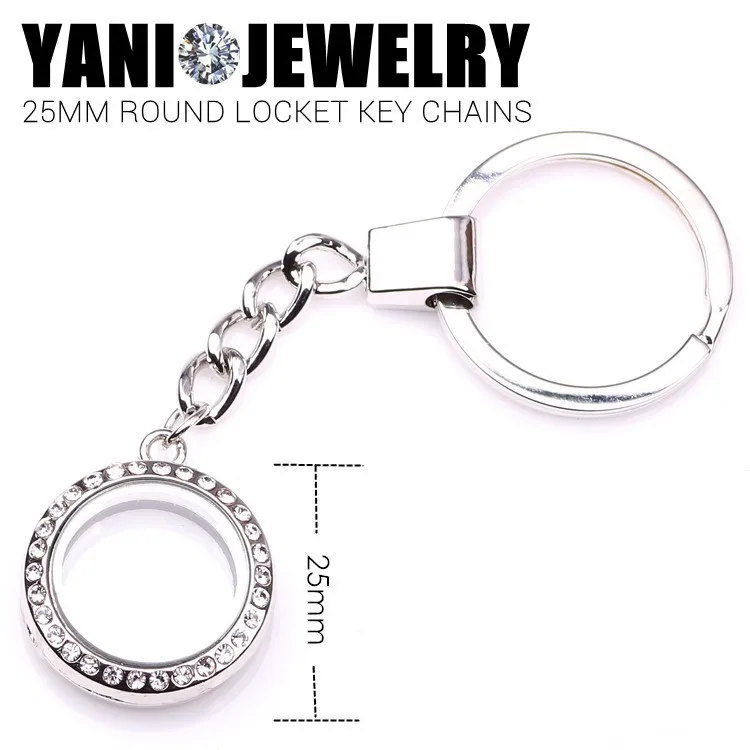 10 шт./лот Бесплатная доставка 30 мм круглые серебряные Простые брелоки медальон из