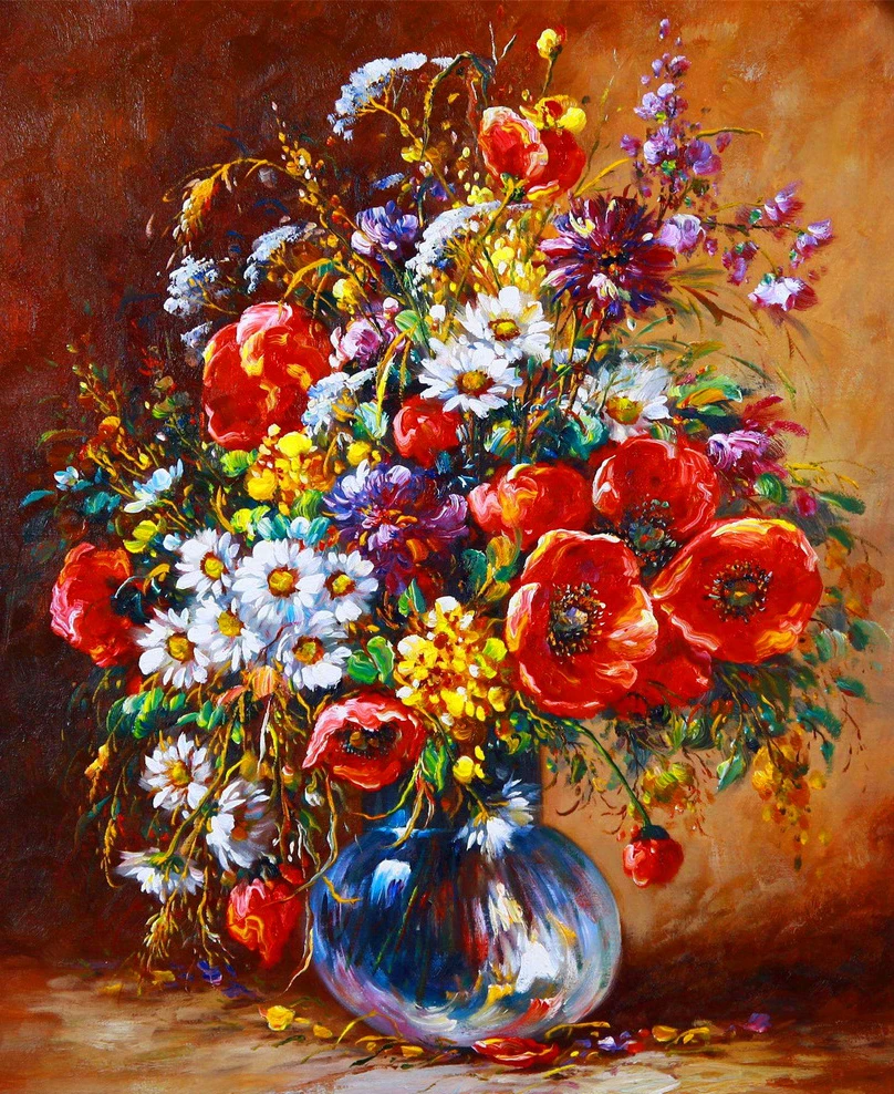 

wholesale oil painting--GOOD ART -HOME office club Still life flowers painting TOP Decorative art PRINT PAINTING on canvs