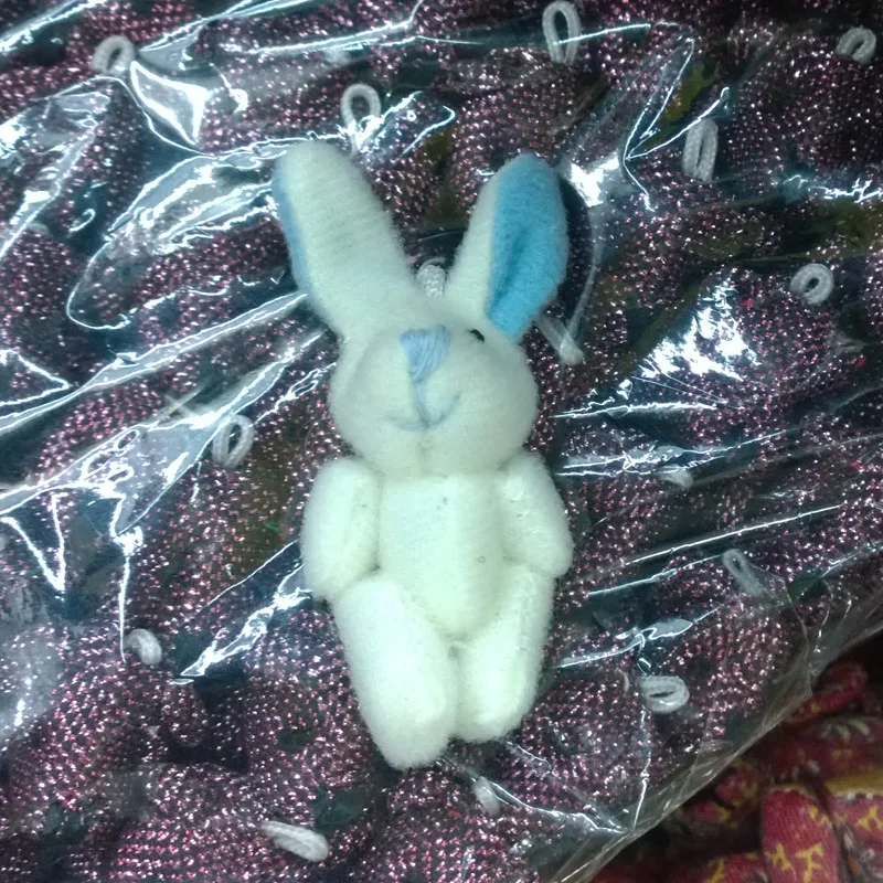 5 шт./лот 4 см Плюшевая Кукла Кролик синий длинный Ушастый мультяшный букет