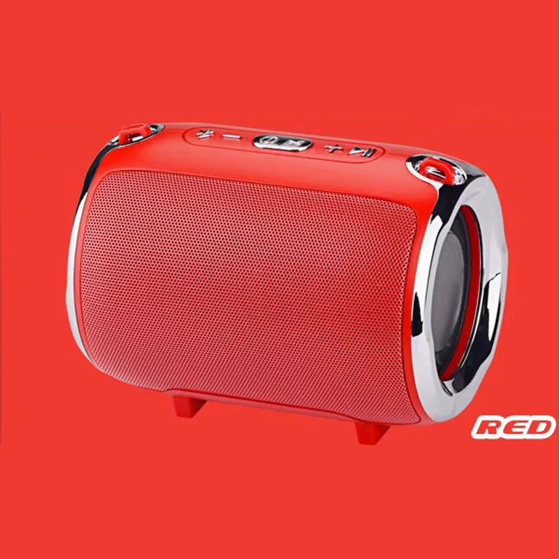 Red Наружная bluetooth-колонка портативные крепления 3D Беспроводная стереоколонка AUX TF радио музыкальная шкатулка - Цвет: Red