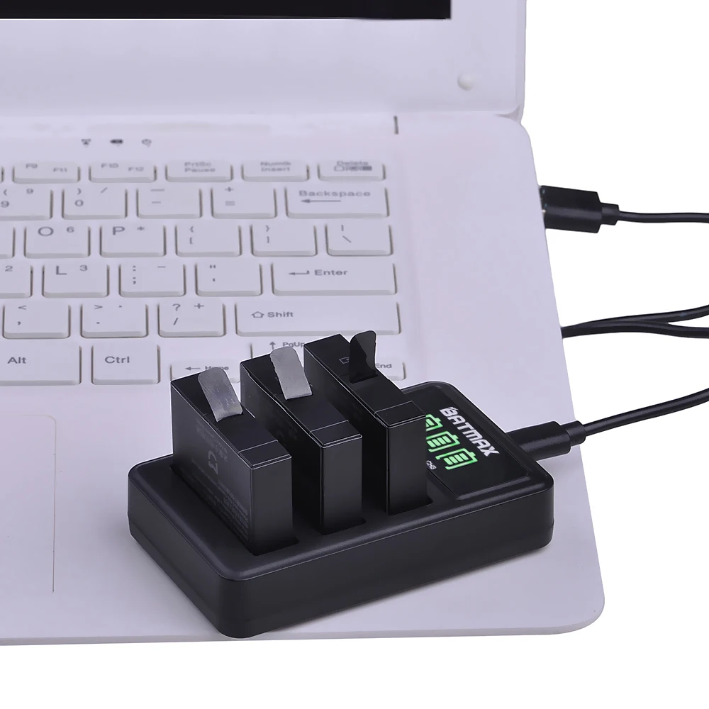 Batmax 4 шт. 1450 мАч оригинальный аккумулятор Mijia + светодиодные 3 слота USB зарядное