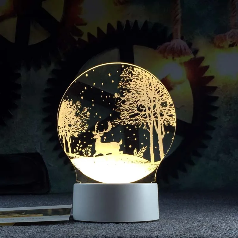 Романтические Настольные светильники на Рождество для гостиной современный