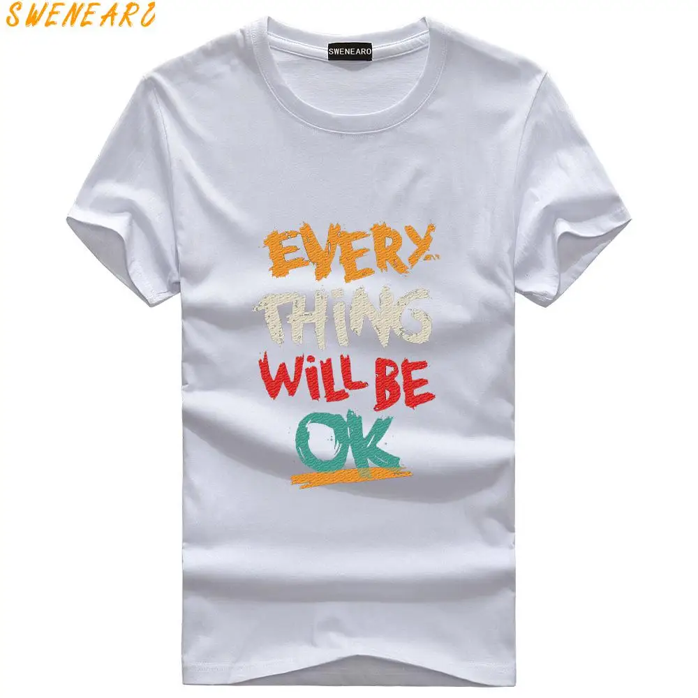 SWENEARO Новые мужские футболки размера плюс S-5XL Homme летние с коротким рукавом Camiseta