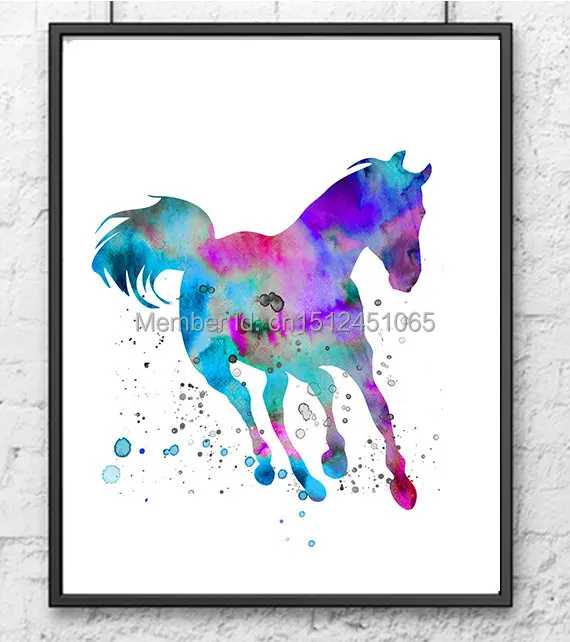 Abstract Elephant Horse Eagle watercolor Art Print kids wall decor Home Decor Wall Picture Printed Painting On Canvas art | Дом и сад