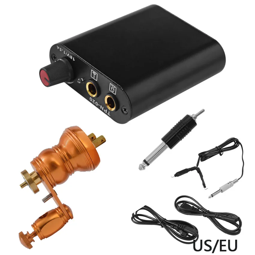 Набор для тату машинки вращающийся пистолет источник питания шнур с клипсой