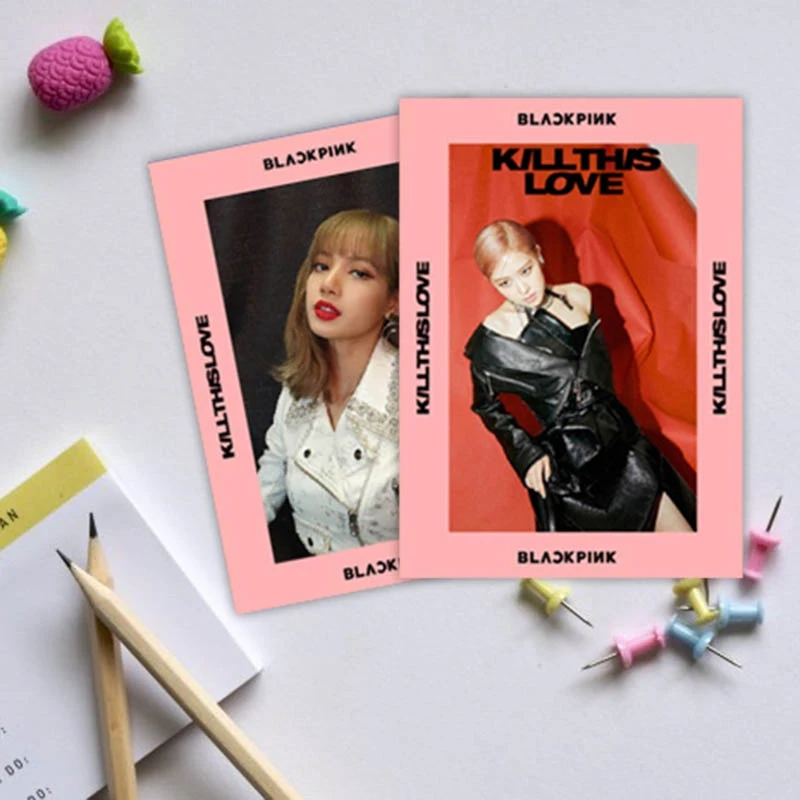 1 шт. Kpop Blackpink Kill This Love Photo Stikcy Card Дженни Лиза HD фотостудия наклейка альбом кристальная карта наклейка