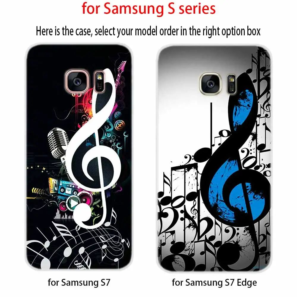 Старый счет музыкальные ноты любящее Мягкая обложка для Samsung Galaxy S7 край S8 S9 S10 S11 S20