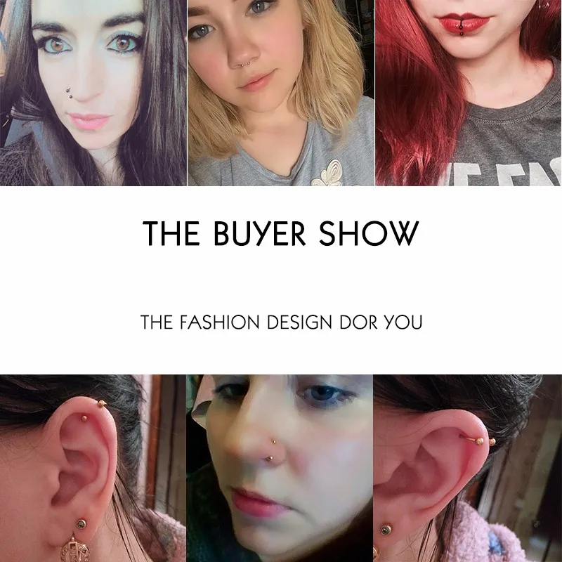 ZS 3 шт./лот кольцо из хирургической стали для носа бровей губ сосков перегородок