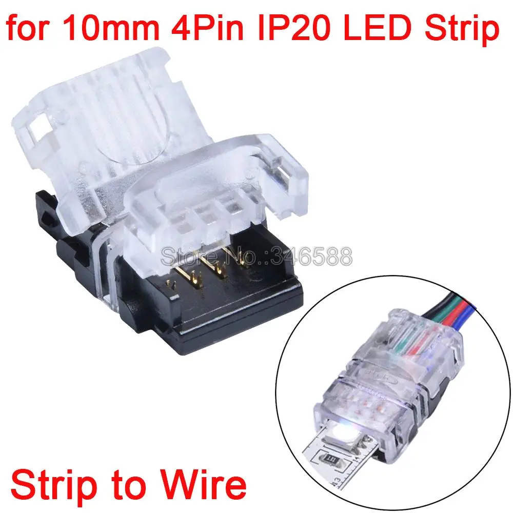 4pin 10mm IP20 5 шт./лот 2Pin 3Pin 4Pin 5Pin светодиодные ленты Разъем для одного цвета RGB RGBW CCT цвет светодиодные ленты для подключения провода использовать терминалы - Цвет: 4pin 10mm IP20