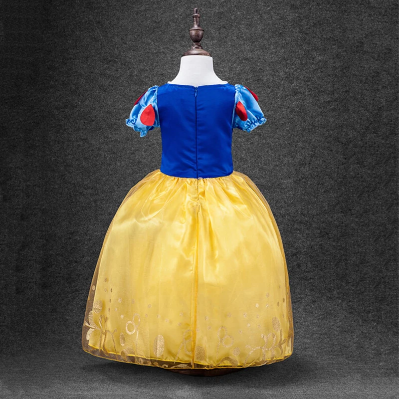 Летнее платье принцессы для девочек Рождественский костюм Белоснежки Детские