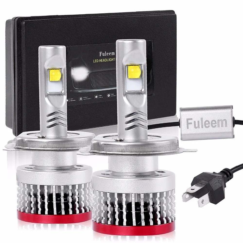 Fuleem H4 H7 H11 9006 светодиодный комплект для преобразования фар XHP50 100 Вт 12000LM 6000K белый
