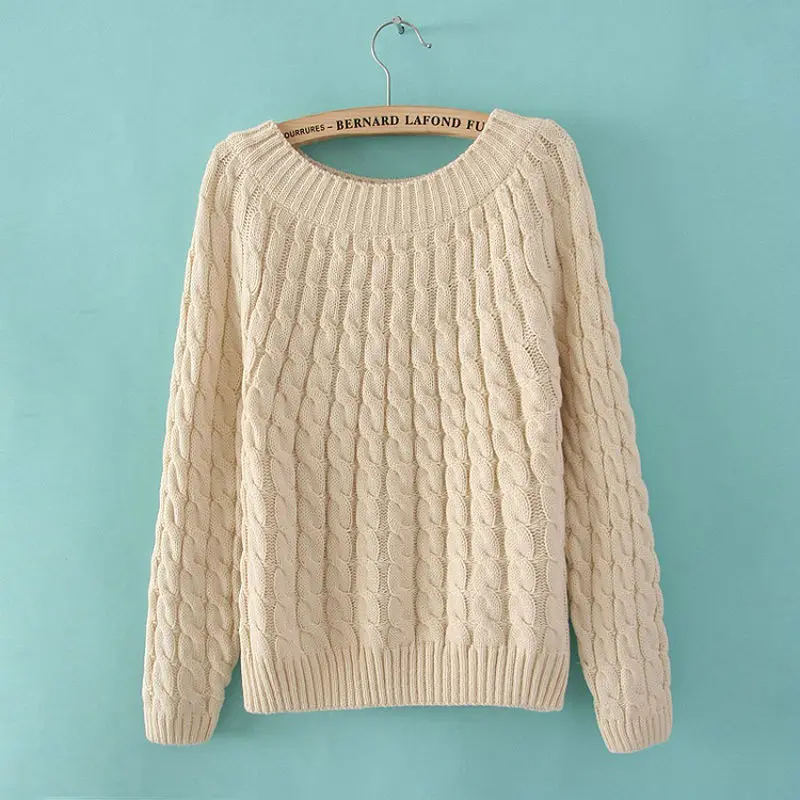 2017 New Autumn And Winter Sweater Hedging Retro Large Size Women Loose Bottoming Neck Pullover Coats NM30 | Женская одежда