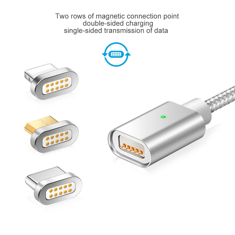 Elough E04 Магнитный кабель для iPhone samsung Xiaomi Micro usb type C кабель для быстрой зарядки мобильного телефона магнит Зарядное устройство USB кабель