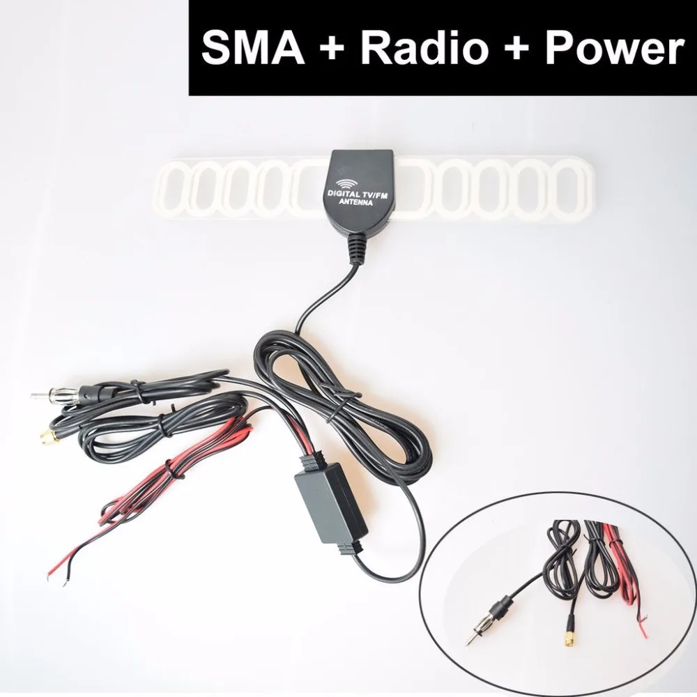 Усилитель сигнала SMA + Coax с FM антенной цифровой ТВ усилитель DVBT ATSC ISDB аналоговый