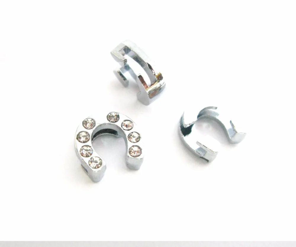 8 мм SL400 кристальная лошадь копыта слайд Шарм Fit полосы ошейник браслет|slide charms|banding