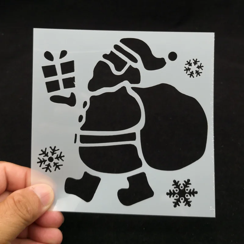 

13*13 Santa claus pvc Layering Stencils for Diy scrapbook coloring,painting stencil,home decor diy etc. Product image