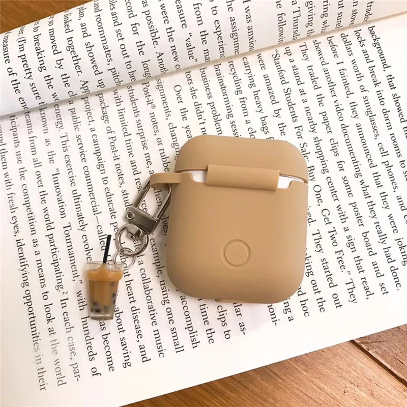 Силиконовый чехол для AirPods, защитный чехол для Apple Airpod, чехол для зарядки, спортивные наушники, висячая пряжка, силиконовый чехол