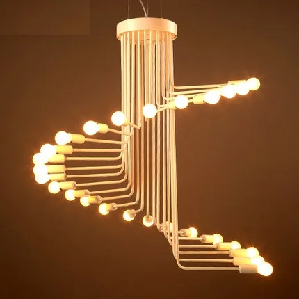 Простой железный подвесной светильник в стиле лофт современные светодиодные