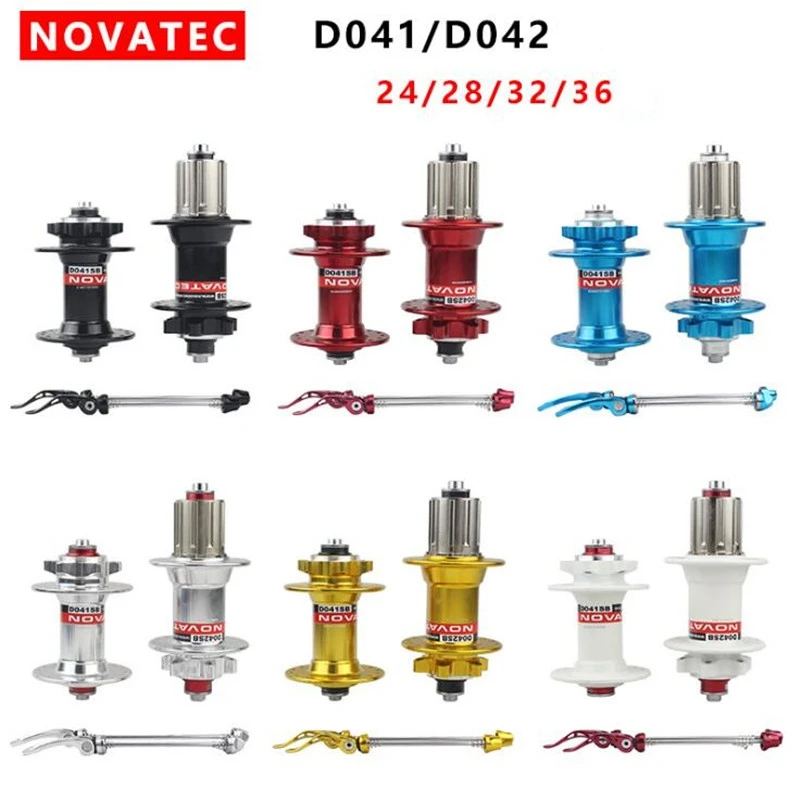 Novatec D041SB D042SB велосипедный велосипед концентраторы QR MTB диск концентратор Черный герметичный подшипник 24 28 32 36 отверстия красный черный