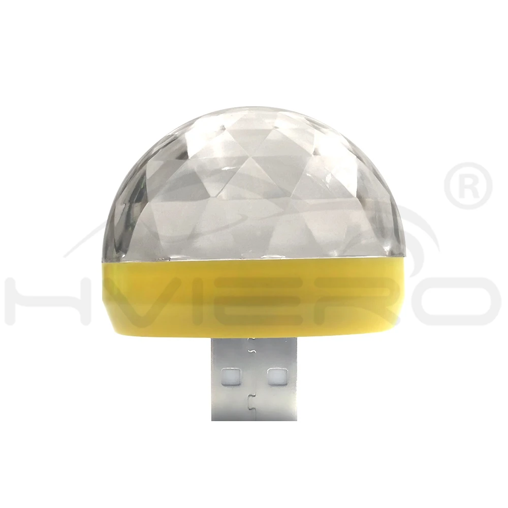 Автомобильная светодиодная автомобильная лампа USB окружающий светильник DJ RGB Мини Красочный музыкальный звуковой светильник USB-C интерфейс Apple интерфейс для праздников и вечеринок караоке