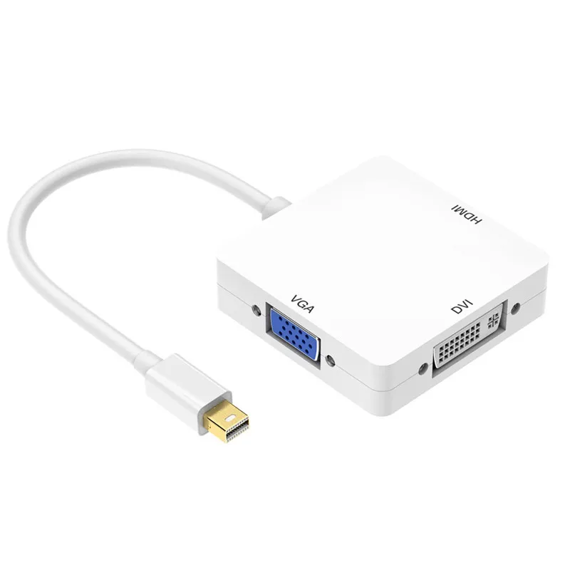 3 в 1 Mini displayport DP Thunderbolt к DVI VGA HDMI конвертер адаптер кабель |