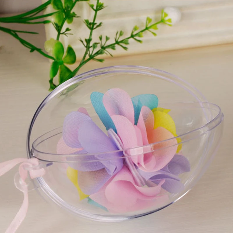 10pcs Easter Transparent Egg Plastic Clear Ornament Party Wedding Hanging Decorations Ball Kid Favors Candy Gift Box Flowers | Дом и сад