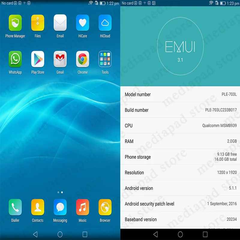 Глобальная прошивка 7 0 дюймов Huawei MediaPad M2 Lite PLE 703L 4G LTE телефонный звонок планшетный