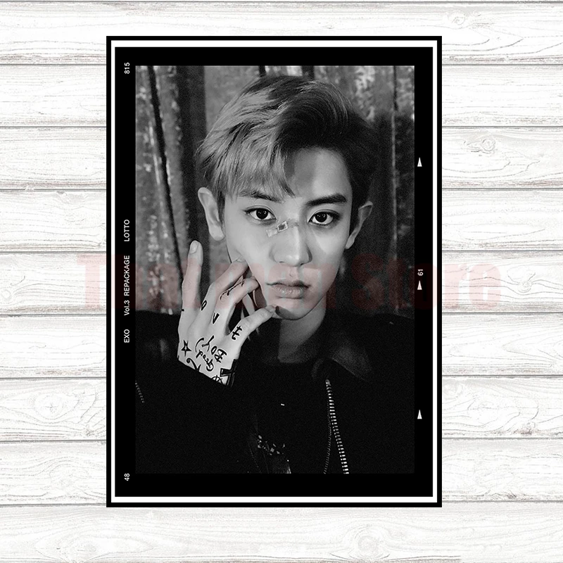 EXO LOTTO плакаты K-Pop Dance-Pop настенные наклейки белая мелованная бумага декоративные картины