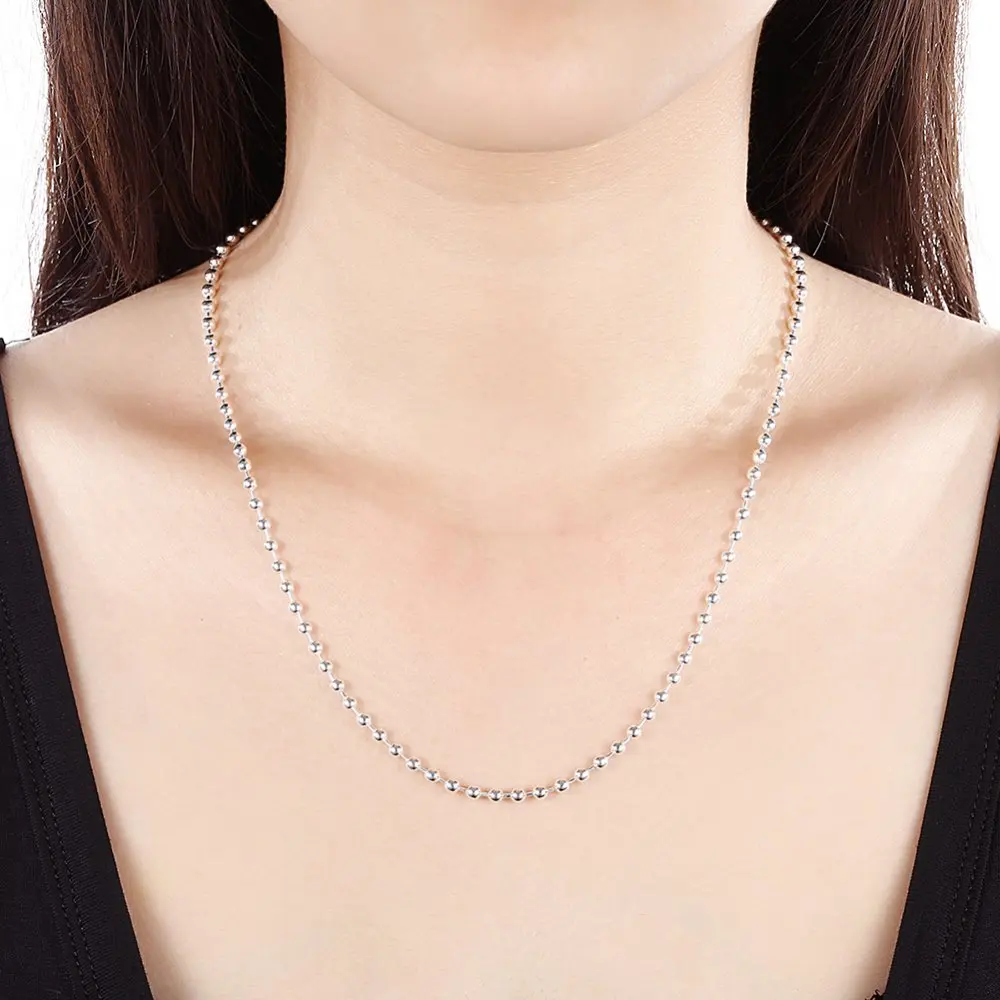 Pearl Chain Classic 3mm, Brand New Ts Glam Fashion Jewelry Thomas Style Soul 925 Sterling Silver Bijoux Gift For Men Women