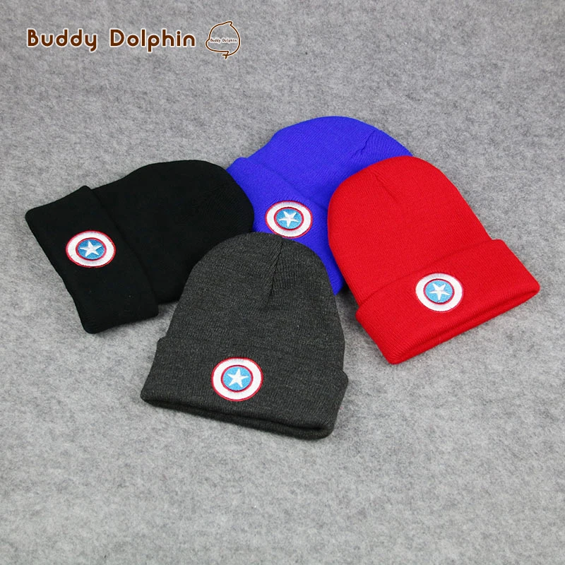 Прохладный детские шляпа для малышей Дети Твердые Цвет трикотажные Шапки