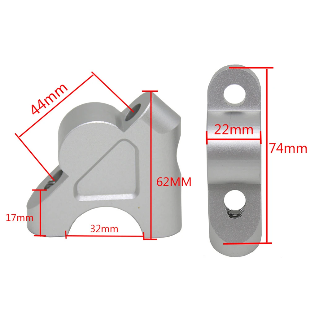 

2Pcs Motorcycle Handlebar Aluminium Riser Clamp Mount for BMW R1200GS ADV LC