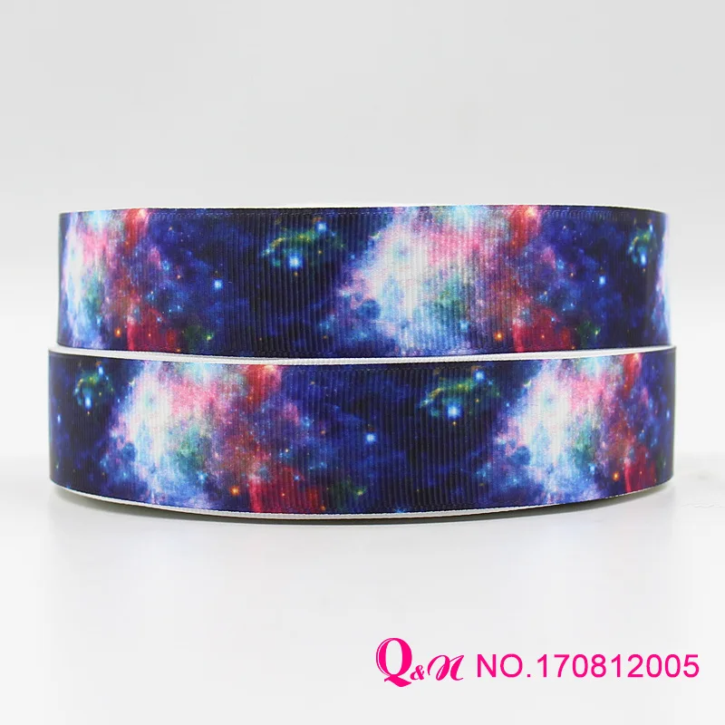 10 ярдов в партии 22 мм 25 38 75 с принтом galaxy design grosgrain | Дом и сад