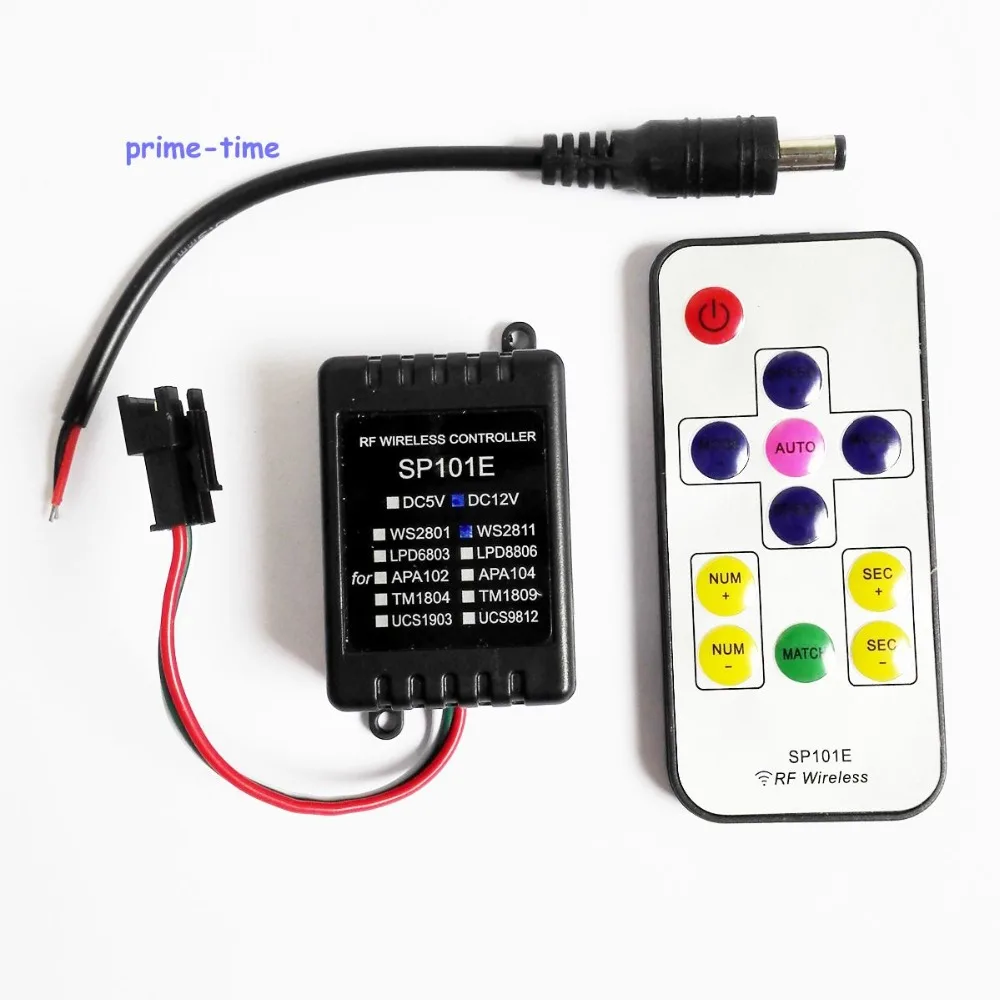 RF беспроводной RGB светодиодный контроллер 11 клавиш для WS2801 WS2811 WS2812B цифровой