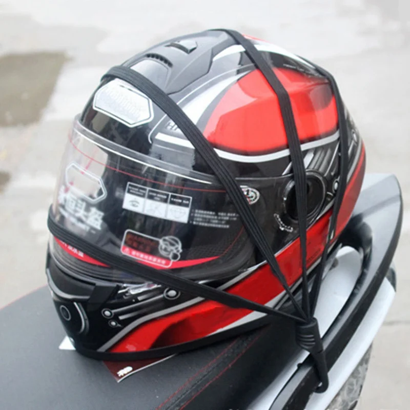 

Universal 60cm Motorcycle Luggage Mesh Strap Fixed Elastic Buckle Rope Motorcycle Helmet Net Bandage Black Rubber Luggage Rope