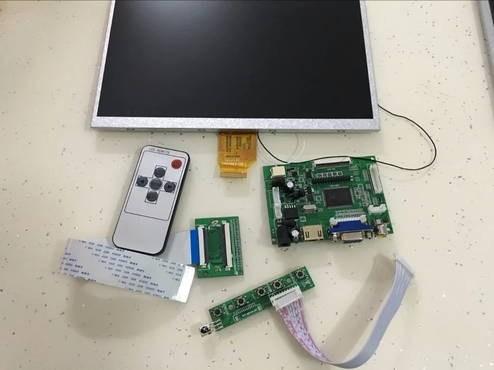 10 1 дюймовый ЖК экран автомобильный 40 pin 1024*600 + плата драйвера HDMI VGA AV|ЖК-экраны и