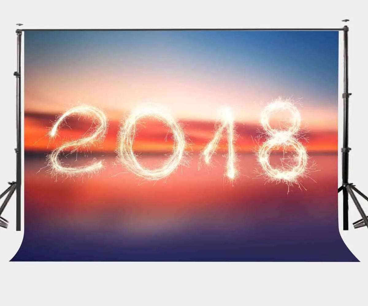 150x220 см 2018 праздничный фон Золотой фейерверк Dreamy Dusk фотография фон|Аксессуары для