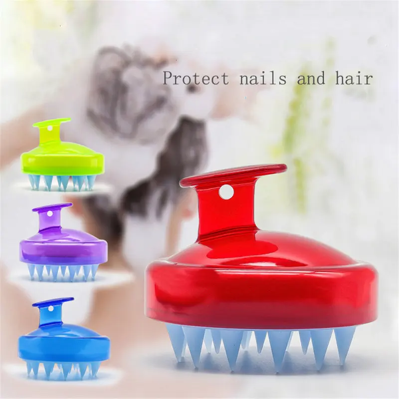 

Mini Scalp Massager Clean Brush Dandruff Silicone Wet Dry Home Shampoo Scrubbing Head Hair Care Cleaning Tool Bathroom U3