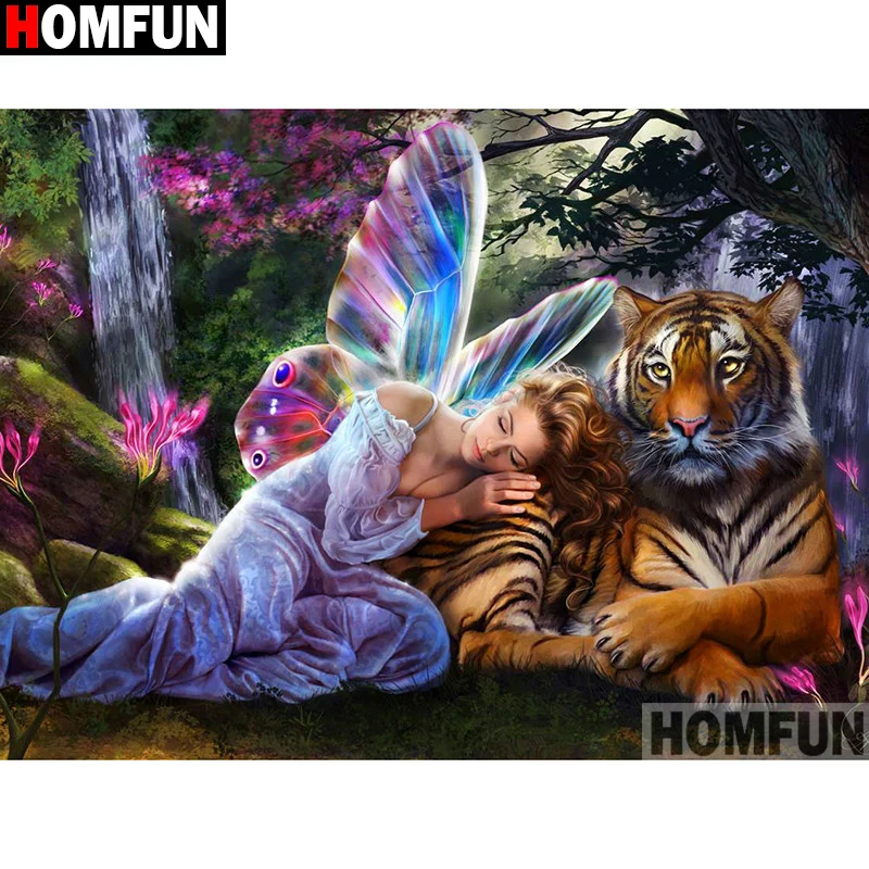 Алмазная 5D Вышивка сделай сам HOMFUN картина с квадратными/круглыми стразами