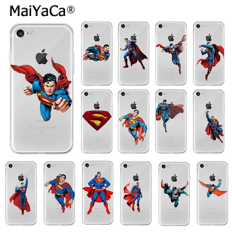 MaiYaCa DC супергерой Супермен ТПУ Мягкие аксессуары для телефона чехол iPhone X XS MAX 6 6S 7