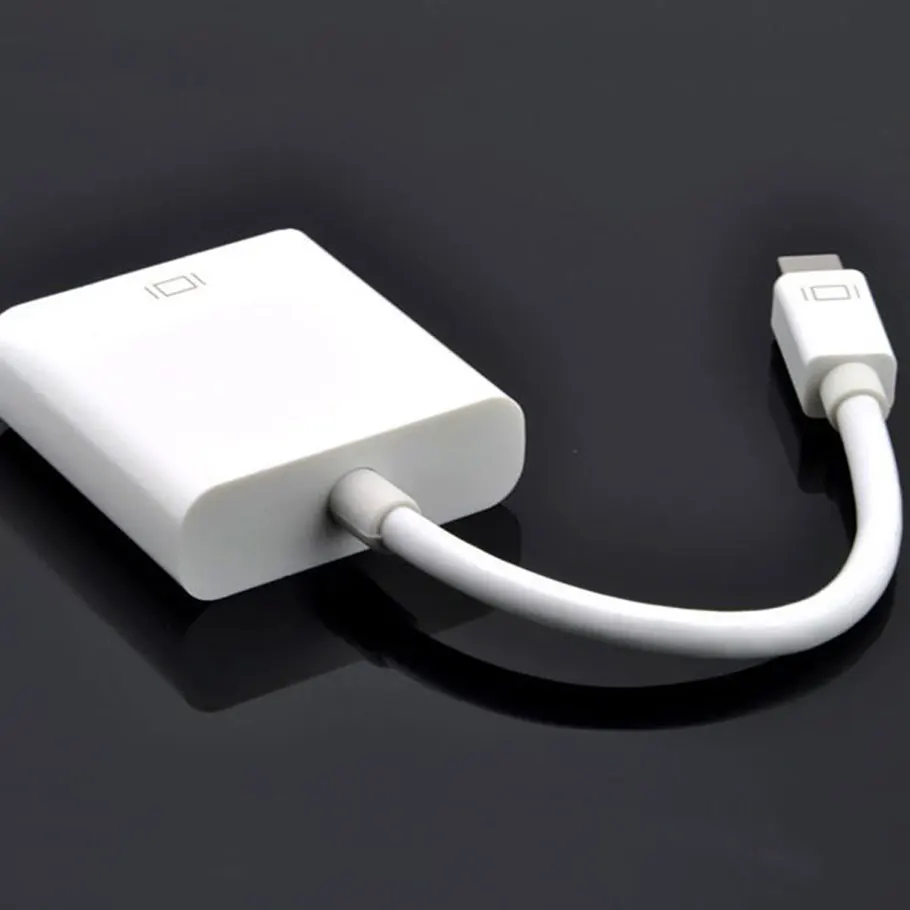 Мини Кабель адаптер для порта дисплея переходник DP VGA Apple MacBook Air Pro iMac Mac Mini Белый
