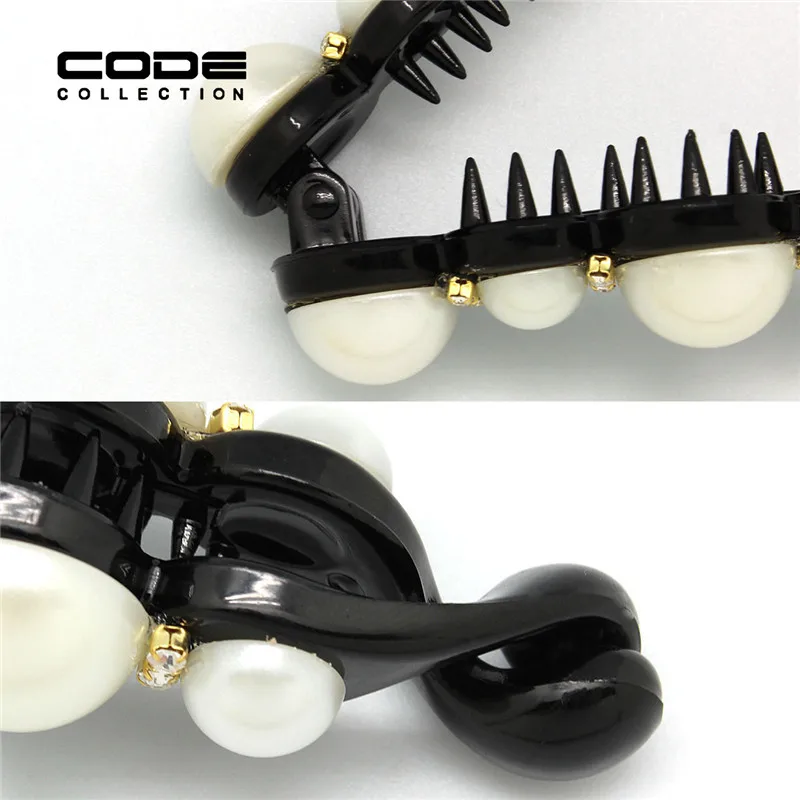 2018 Лидер продаж банан заколки жемчуг блестящая заколка для волос Стразы Заколки