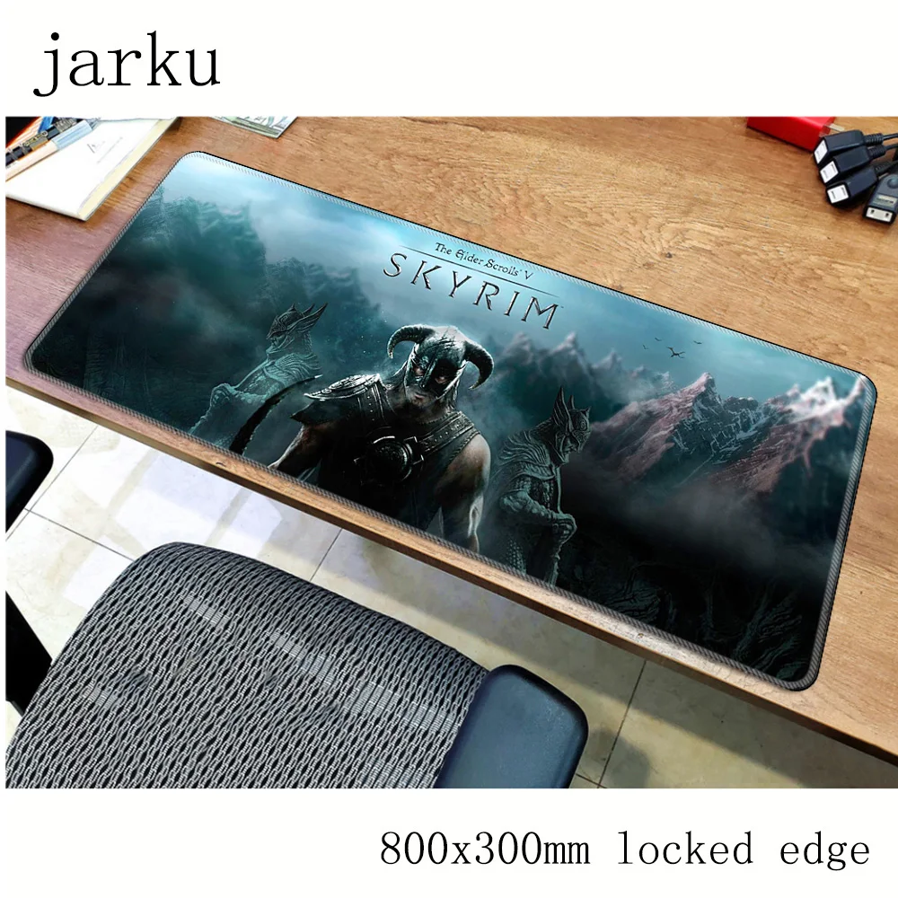 Коврик для мыши skyrim 800x300X3MM самый дешевый компьютерный коврик геймерский игровой