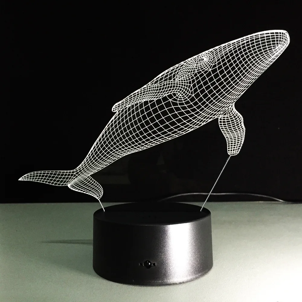 3D светодиодный светильник для кашалота, новинка, светодиодный Usb ночник, лампе-деко, светильники, креативные подарки на день Святого Валентина, свечи ко дню рождения